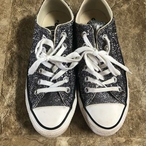 Silver glitter Converse Sneakers - Size 7